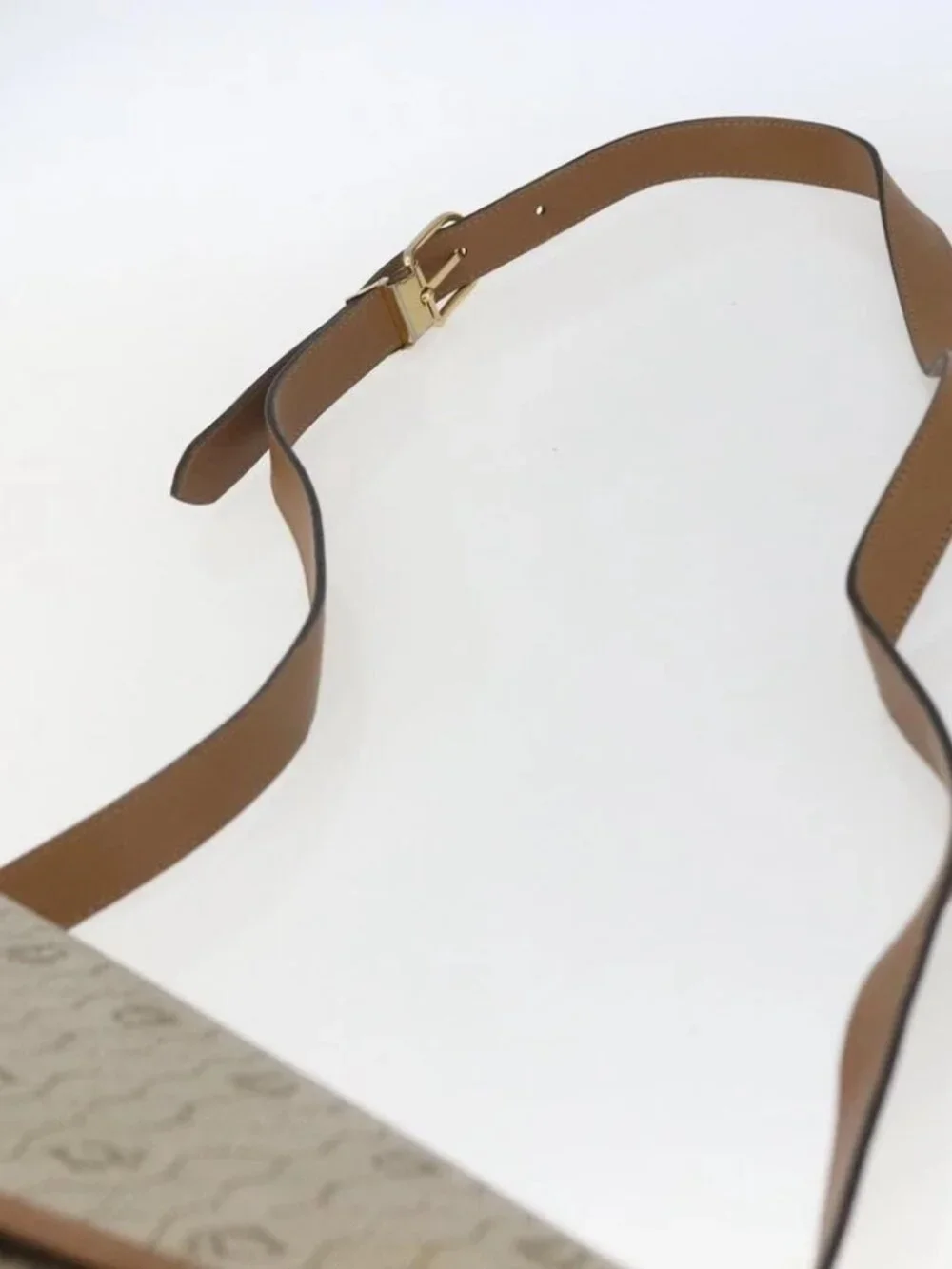 Christian Dior Honeycomb Canvas Shoulder Bag Beige Gold - Picture 7 of 14